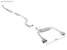 Ragazzon Duplex Komplettanlage ab Kat Fiat Tipo 2 Schrägheck 1.4 T-Jet je 2x80mm