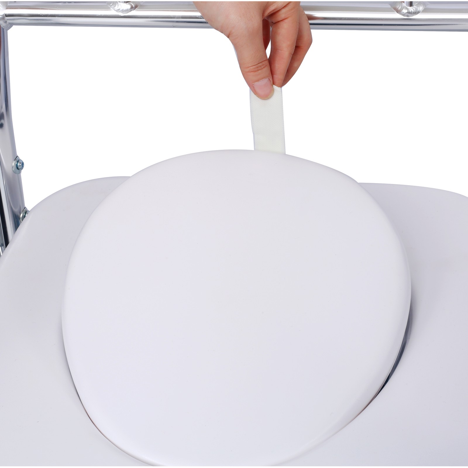 4in1 Bedside Commode Chair Transport Shower Toilet Rolling Wheelchair w/4 Caster