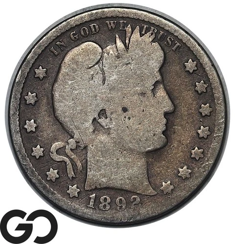 1892-S Barber Quarter, First Year Issue