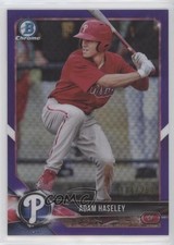 2018 Bowman Draft Chrome Purple Refractor 104/250 Adam Haseley #BDC-81 sh7