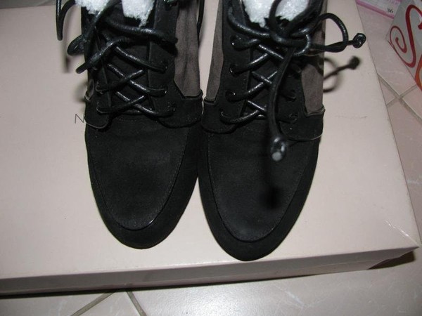 Women BCBGeneration Boots Black Suede 35.5