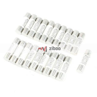 20 Pcs RT14 RT18 RO15 500V 6   10mm x 38mm Cylindrical Ceramic Tube Fuses Kd *yt