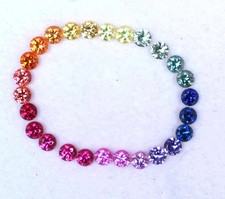 4.00 mm Natural Rainbow Sapphire Round Shape 26 pcs Stunning Loose Gemstone