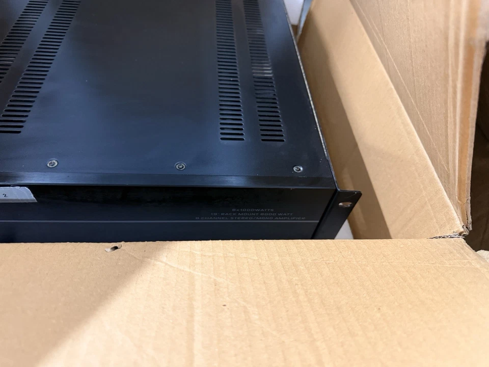 Pyle PT8000CH 8-Channel 19" Rack Power Amplifier 8x1000W w/ Box & Foam - Image 4 of 4