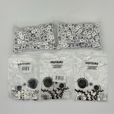 Letter  Number Beads 2 Sizes Beading Jewelry Making Craft DIY Arts Lot Of 5 Pks
