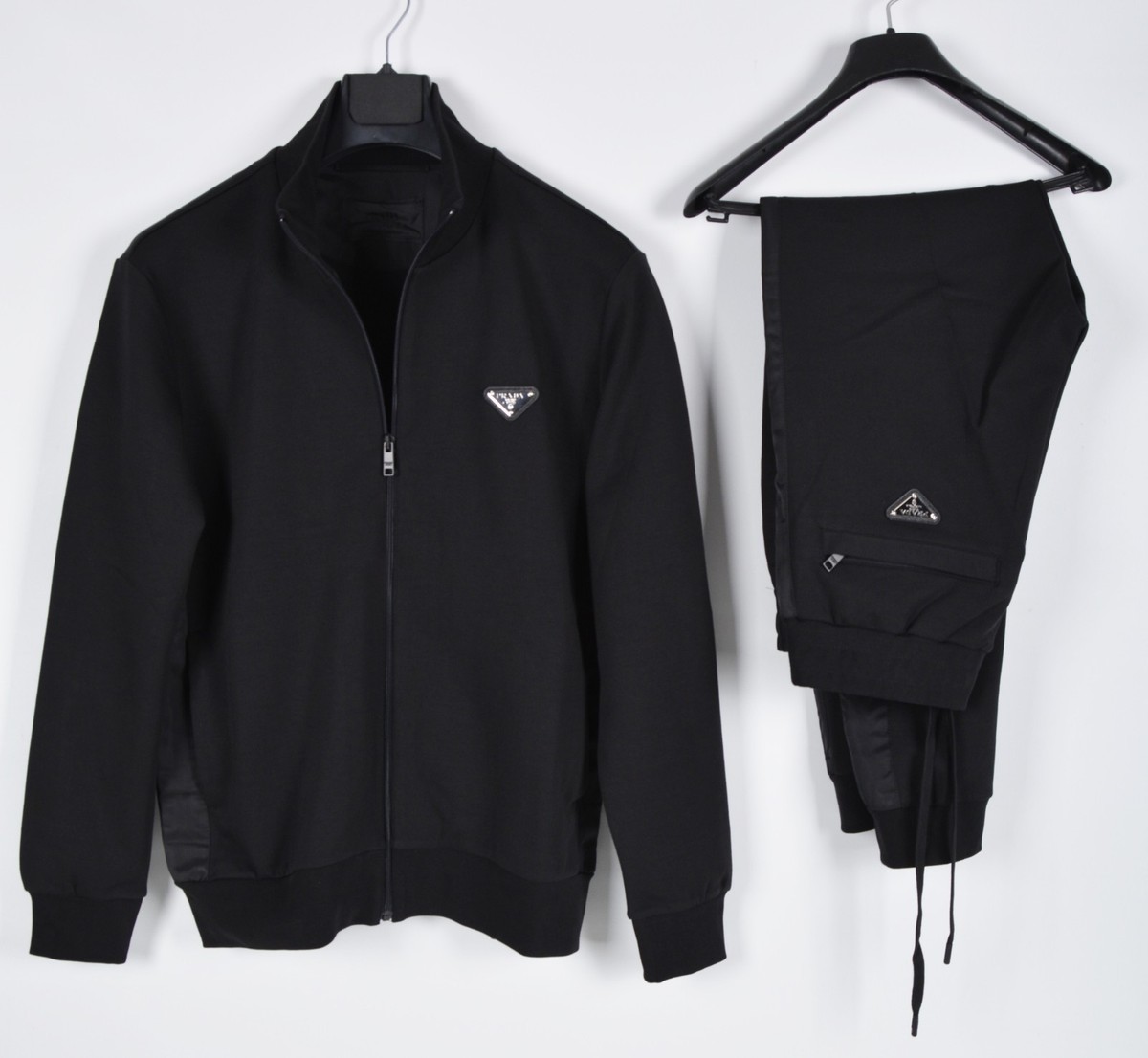 Men's Prada Black Track Suit Set (2-Piece) S Zip-Up Jacket & Pants