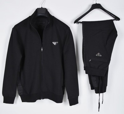 PRADA PRADASPORTS ブルゾン Men's Prada Black Track Suit Set (2-Piece) S Zip-Up Jacket & Pants