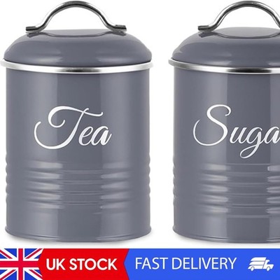 Tee Kaffee Zucker Kanister Set - 3er Set Küche Kanister Sets mit 1,3L