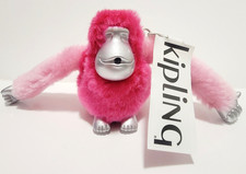 New With Tag KIPLING Live Light Monkey Keychain - Sparkjoy Jetblk 2.75"H