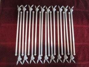 19 Play Boy Club white plastic 8 1/4 inch swizzle sticks
