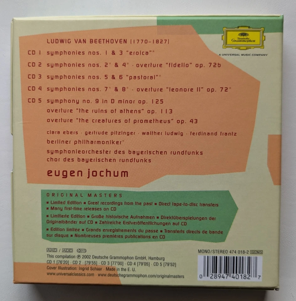 Eugen Jochum: Beethoven 9 Symphonies - DG Original Masters - Image 2 of 4