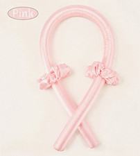 Pink Heatless Bendy Hair Curling Roller Headband Rod for Women