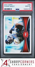 2012 TOPPS #381 CHAMP BAILEY BRONCOS HOF PSA 10