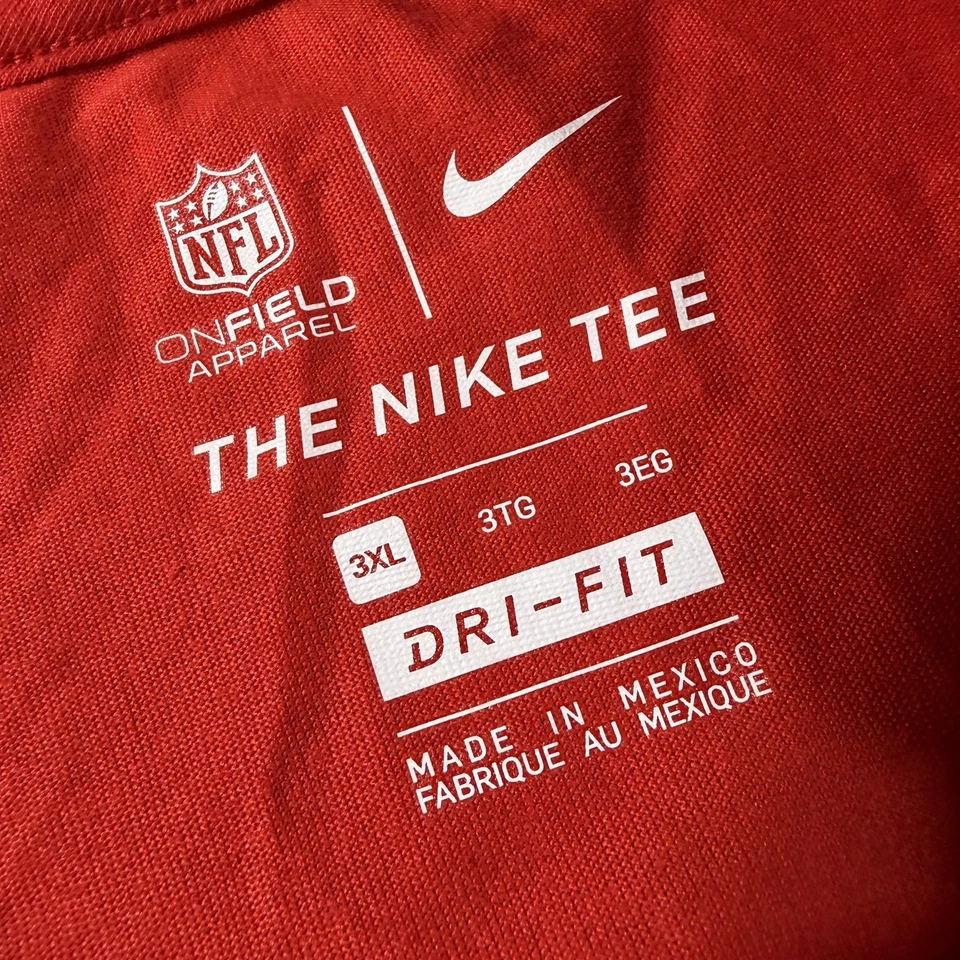 Kansas City Chiefs Nike NFL On Field Dri Fit 3XL Long Sleeve Shirt Mens Red - Image 3 of 4