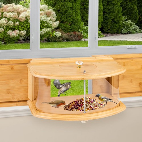 FL Falatier Window Bird Feeder Birdwatching Indoors,180° Ultimate Clear View ...
