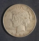 1934 PEACE SILVER DOLLAR 90% SILVER LOT 031010-1
