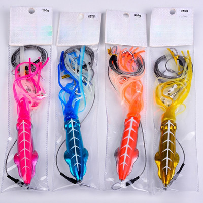 Luminous Squid Jig Nachtangeln Köder Lichtabsorbierend Material für Flussangel