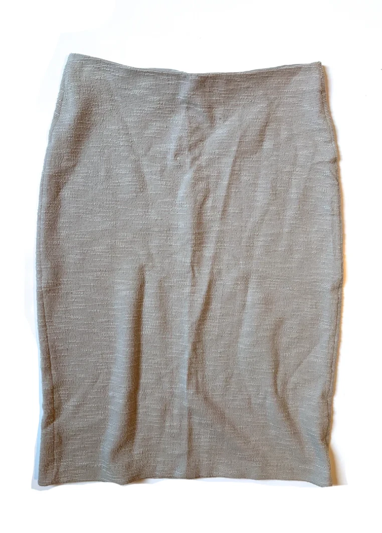 Armani Collezioni Grey Slubbed Pencil Skirt UK 10