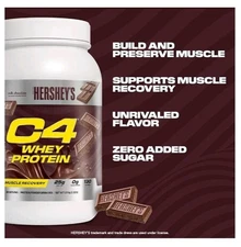 C4 Premium Whey Protein Blend Powder, Hershey Chocolate 25gProtein,18srv(1.43lb)