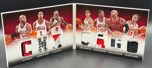 Derrick ROSE/BUTLER/BOOZER 2012-13 Panini Preferred Bulls 7 Worn Jersey PATCH/25