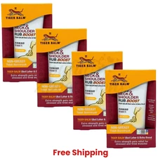 4 X 50gm Tiger Balm Neck & Shoulder Rub Boost Extra Strength Pain Relief