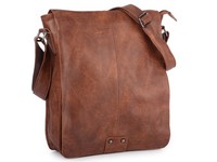 GroßE Herren UmhäNgetasche Vertikal A4 Klappe Kunstleder Braun Schultertasche