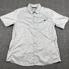Arcteryx Shirt Mens Large Gray Camp Chef Button Up Short Sleeve Outdoor Hiking