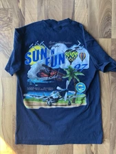 Vintage 1997 Sun N Fun Aviation Pocket T-shirt Size Medium