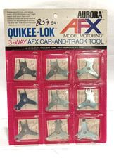 Aurora AFX, Quikee-Lok Key - 3 in 1 Slot Car- -Track Tool 2201-116 New on card
