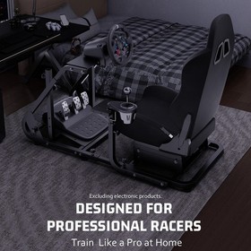 Hottoby Racing Simulator Cockpit Wheel Stand With Gaming Seat Fits Logitech G923