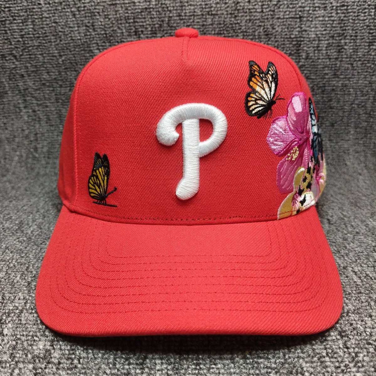 Mitchell & Ness Philadelphia Phillies MLB Red Snapback Hat Butterfly Floral