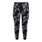Torrid Skull Pants Size 1X Pull On Stretch Ponte Pixie Whimsigoth Dark Floral — photo 1