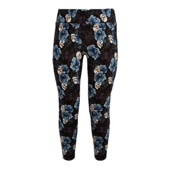 Torrid Skull Pants Size 1X Pull On Stretch Ponte Pixie Whimsigoth Dark Floral