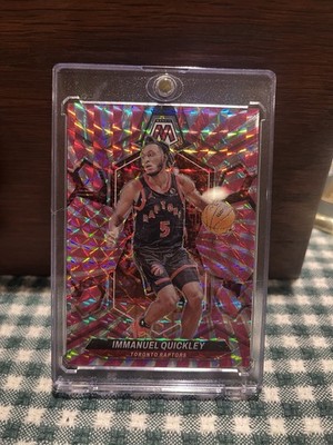  2023-24 MOSAIC PRIZM IMMANUEL QUICKLEY PINK SWIRL RAPTORS #114 16/18