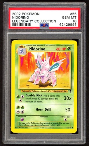 Nidorino graded PSA 10 for sale on eBay