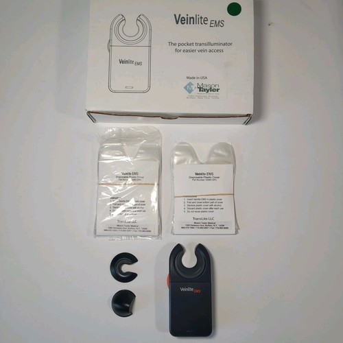 Veinlite EMS Vein Finder Transilluminator w/ Box Covers Tested Works