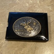 Ariat Oval Western Belt Buckle Silver/Gold Fl...