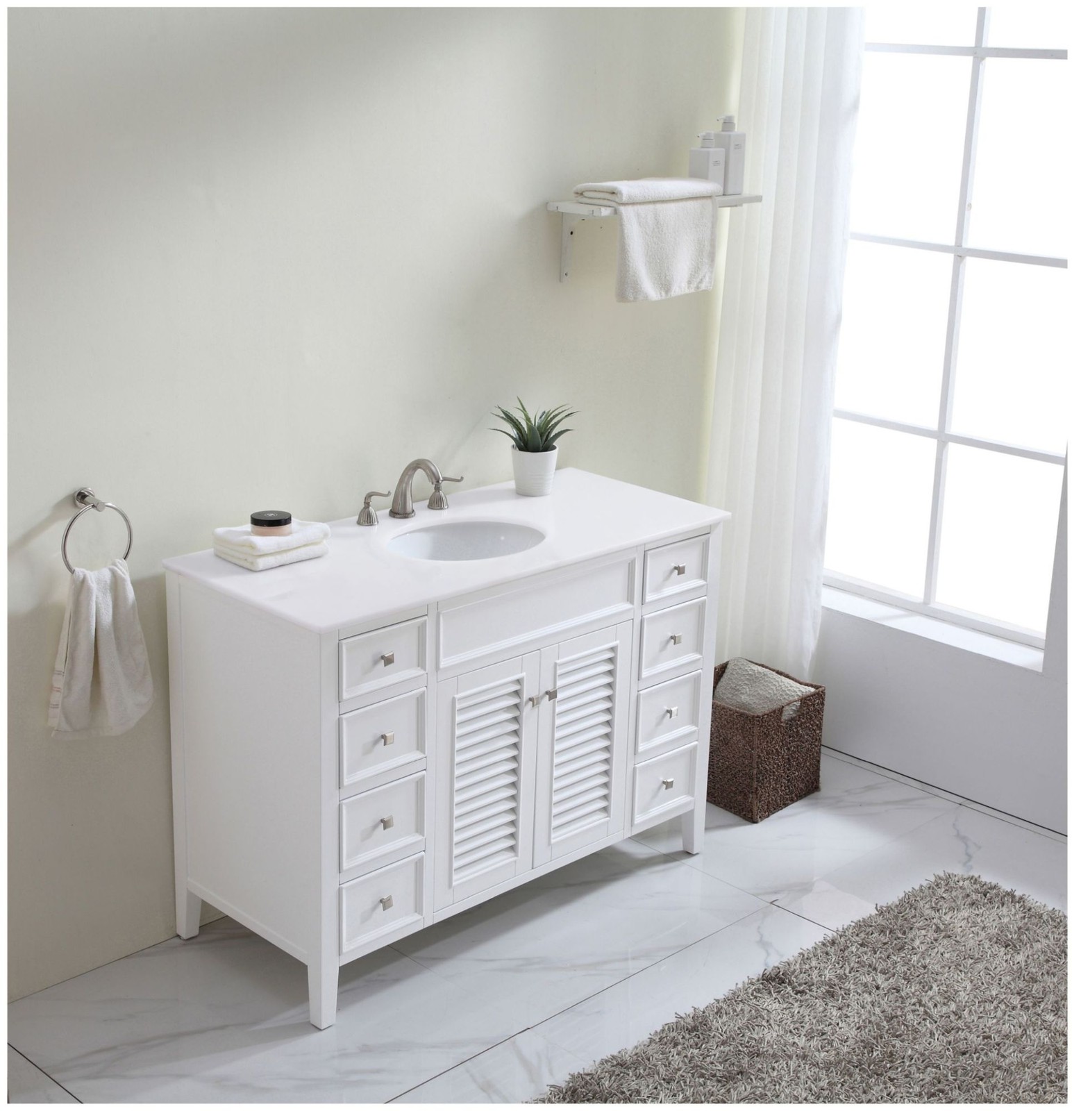 Elegant Lighting VF-1041-VW Cape Cod 48" - Off White thumbnail 3