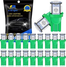 20-pack Green T10 194 168 2825 W5w 5050 5-smd Led Bulb For Car Replacement In...