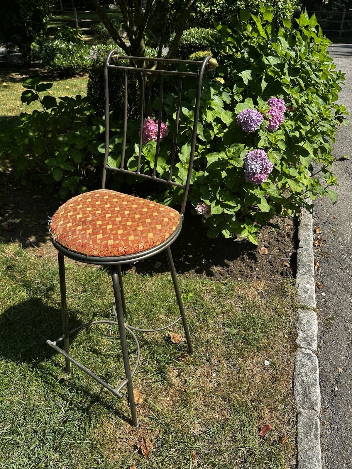 Charleston Forge Wrought Iron Swivel Metal Bar Stools" seat height