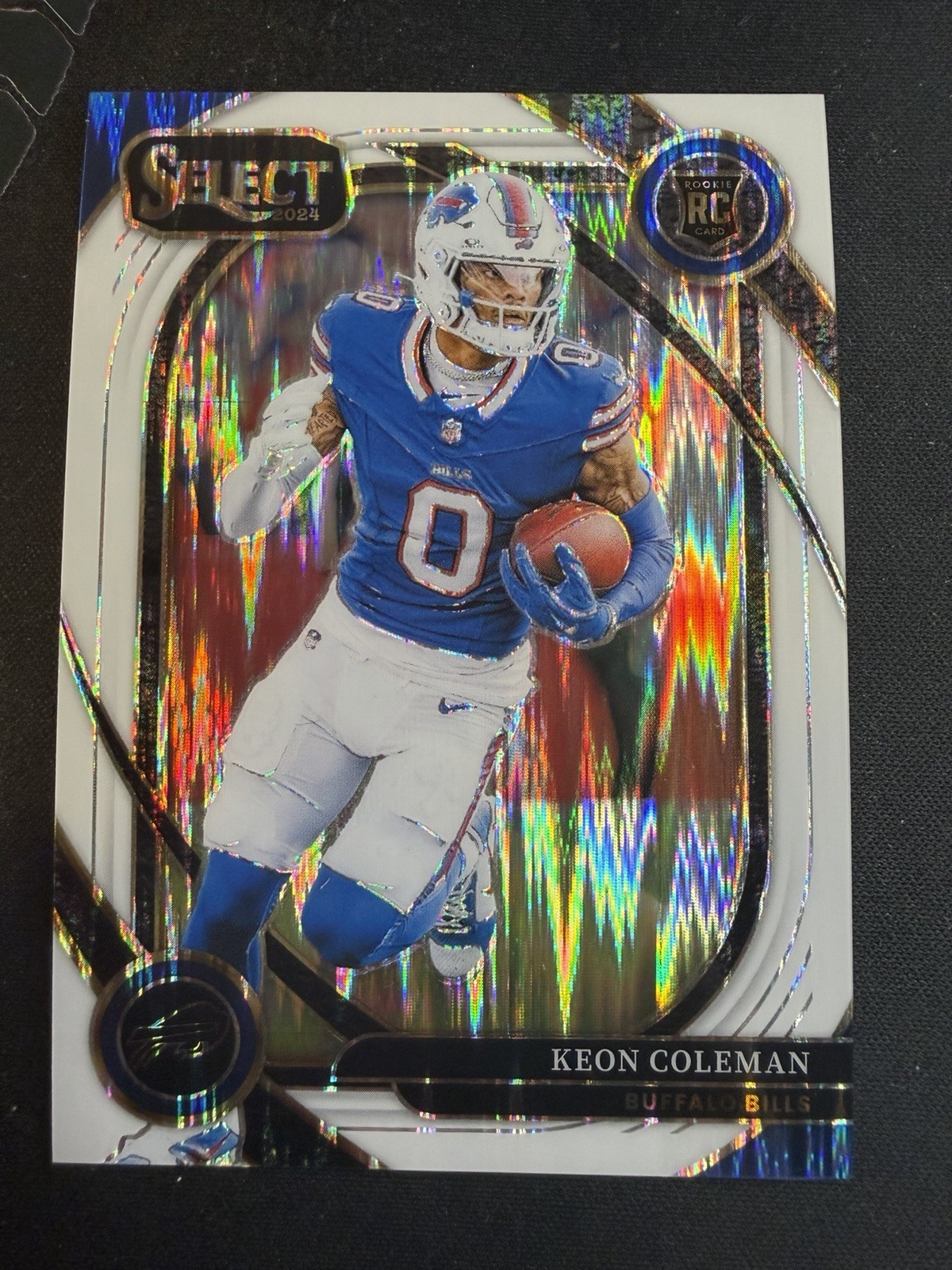 2024 Panini Select - Club Level Keon Coleman #280 White Shock Prizm /199 (RC)
