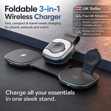 3 in 1 Wireless Charger Magsafe Fast Charging For iPhone Apple Watch & Airpods