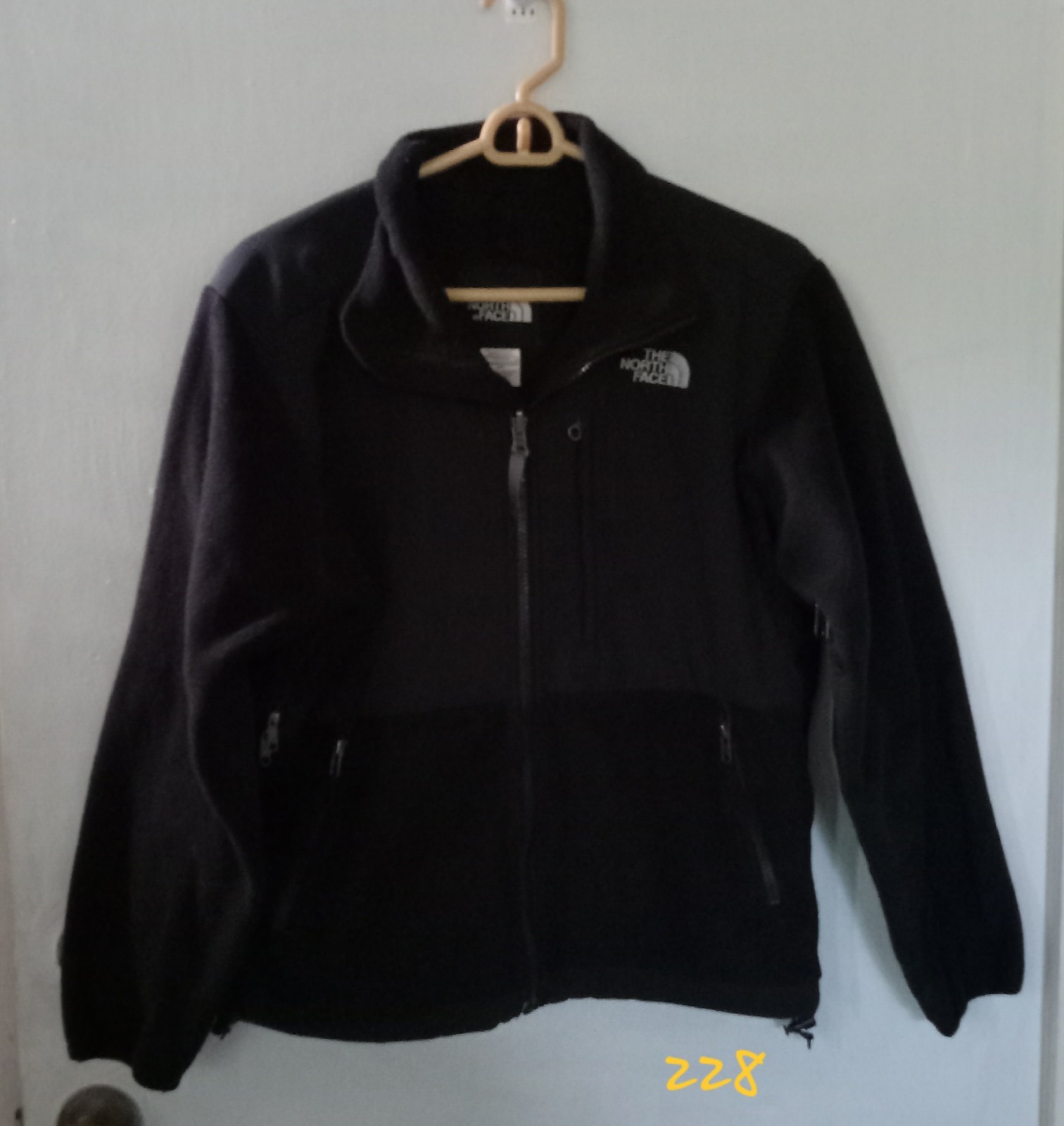North Face Fleece Jacket coat Full Zip Up- Black-womans Small / P