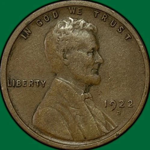 1922-D Lincoln Wheat Cent Choice Very Fine VF+ Coin #34838