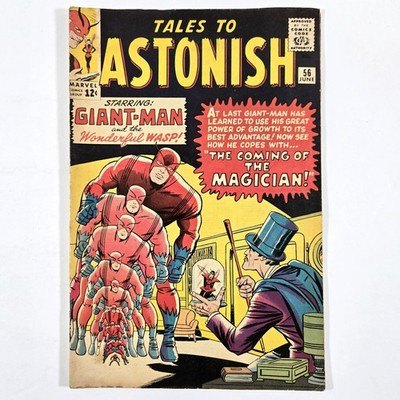 TALES TO ASTONISH #56 - 1ST MAGICIAN! GIANT-MAN & WASP! 1964 MARVEL COMICS