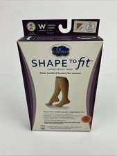 Dr. Comfort Shape to Fit Compression Wear Sheer Comfort Hosiery Nude Small 30/40