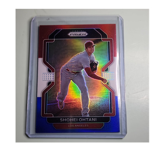 Panini 2022 Prizm Red White & Blue Shohei Ohtani #41 Los Angeles Angels