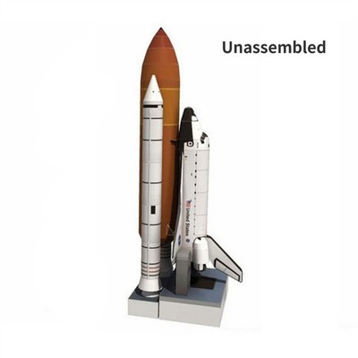 1/150 Space Shuttle Atlantis Papiermodell Weltraumrakete Unmontierte Szene W