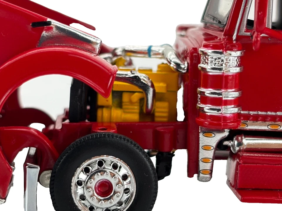 1/64 DCP RED PETERBILT 379 W/ 63" MID ROOF SLEEPER W/ WHALE TAIL - Image 3 of 4