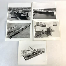 Lot Of 5 Lykes Lines Cargo Transport Ship Photos General Dynamics Quincy 1971